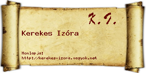Kerekes Izóra névjegykártya